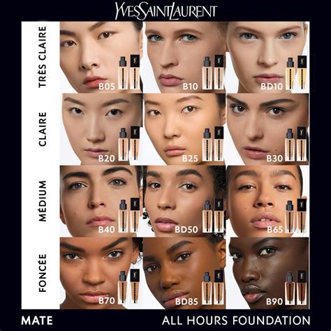 ysl all hours foundation lightest shade|YSL matte foundation.